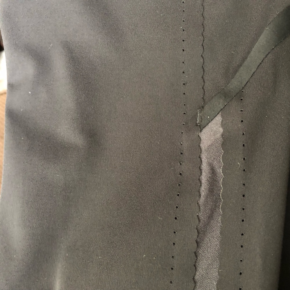 Lululemon Smooth Stride Tight Scalloped Mesh Legging Black Size 6 - Picture 7 of 12